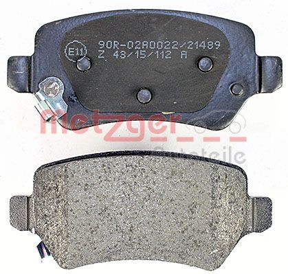 METZGER 1170812 Bremsbelagsatz, Scheibenbremse